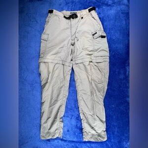 Vintage REI Sahara Convertible Pants Womens 8 Beige Canvas Cargo Hiking